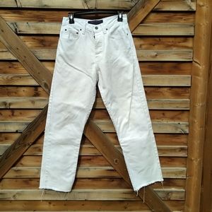 High rise vintage Club Monaco White Jeans (size 6)